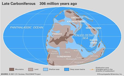 carboniferous earth map